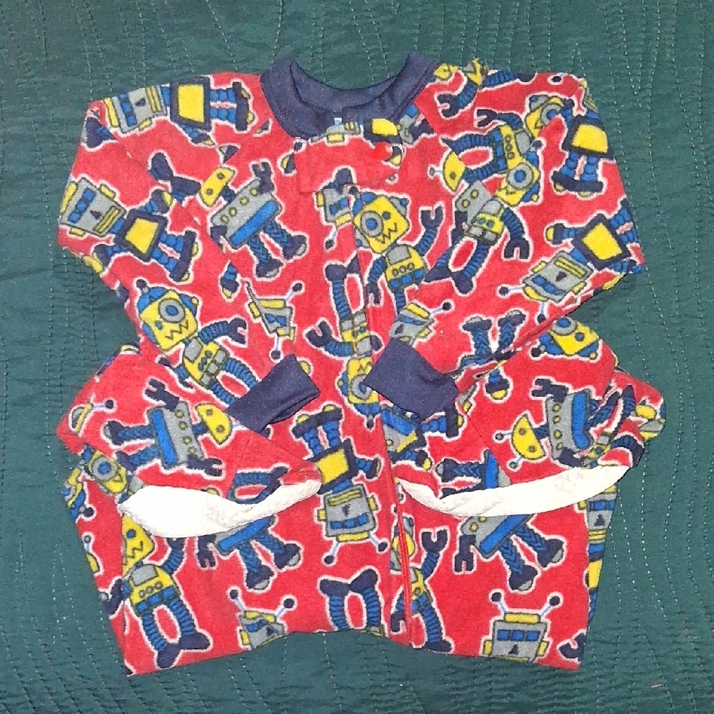 2 Sets Of Robot Print Pajamas